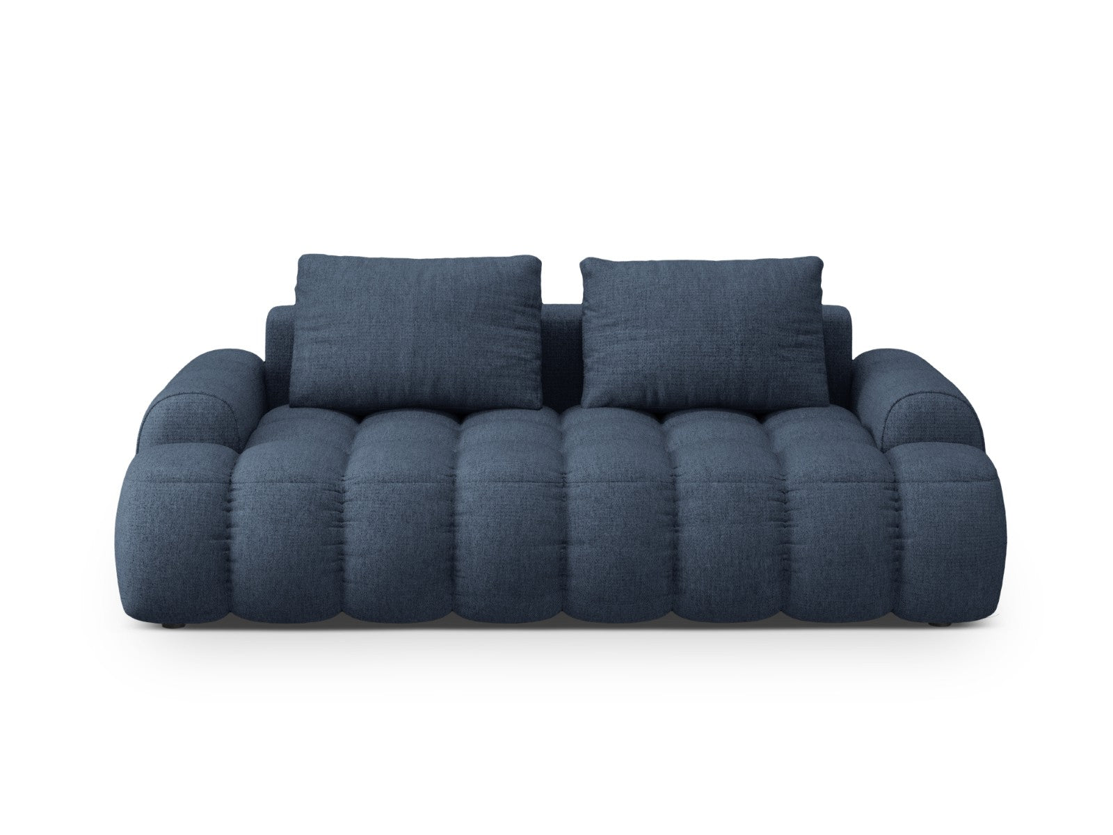 Cosmopolitan Design Bank Linz 3-zits, structurele stof donkerblauw - 1