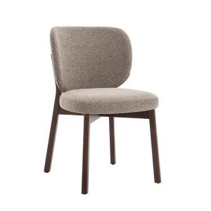 DÉJA Living Eetkamerstoel Nobu – Taupe/Walnoot Eiken – Set van 2 DÉJA Living Eetkamerstoel Nobu – Taupe/Walnoot Eiken – Set van 2
