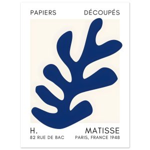 Artfulprints Poster Matisse – Ocean petals navy blue II – 30×40 cm – B Artfulprints Poster Matisse – Ocean petals navy blue II – 30×40 cm – B