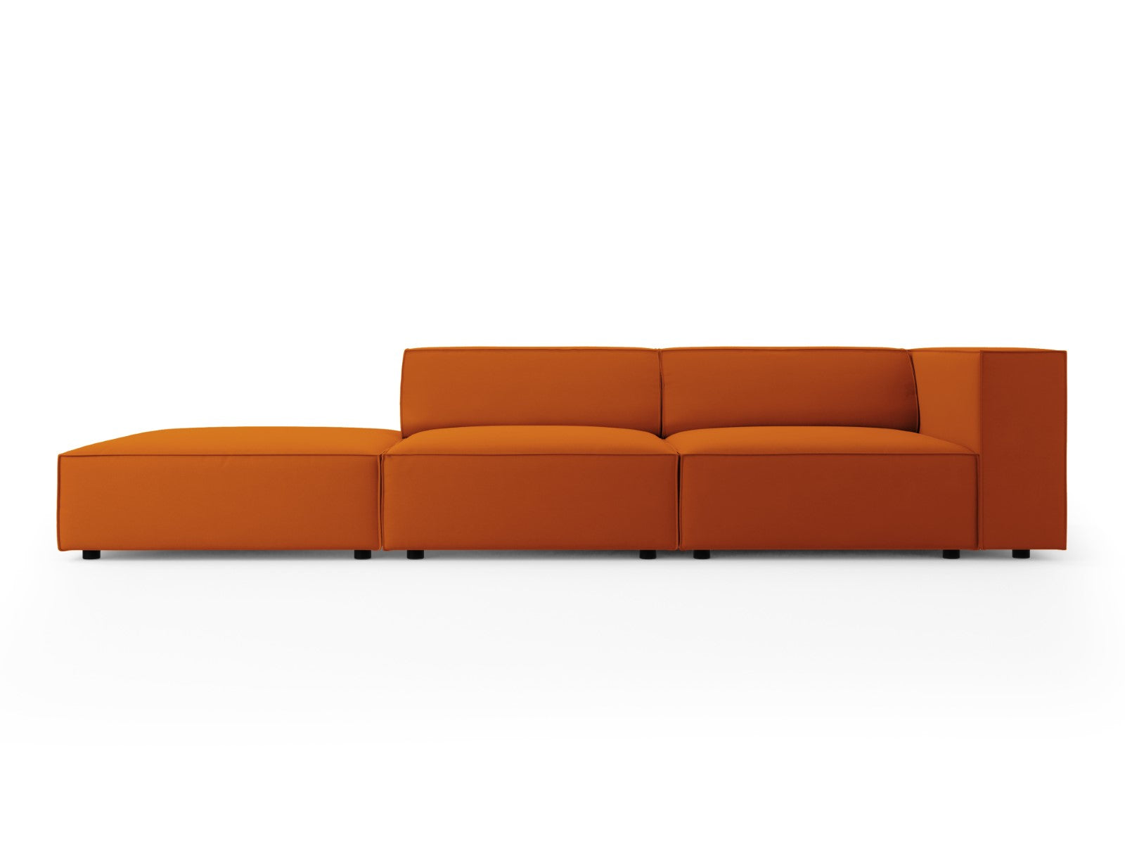 Cosmopolitan Design linker bank Arendal 4-zits, flueel, terracotta - 1