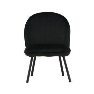 BRAM Fauteuil Alina – Set van 2 – Zwart Velours