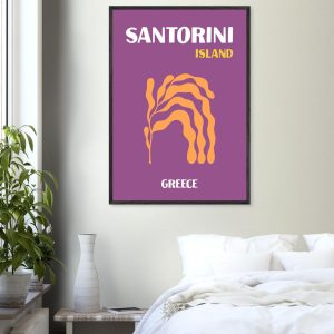 Artfulprints Poster Griekenland – Santorini – 70×100 cm – Paars Artfulprints Poster Griekenland – Santorini – 70×100 cm – Paars
