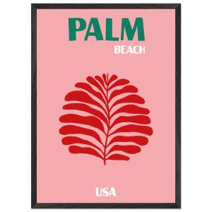 Artfulprints Poster met Lijst USA – Palm Beach – 50×70 cm – Roze Artfulprints Poster met Lijst USA – Palm Beach – 50×70 cm – Roze