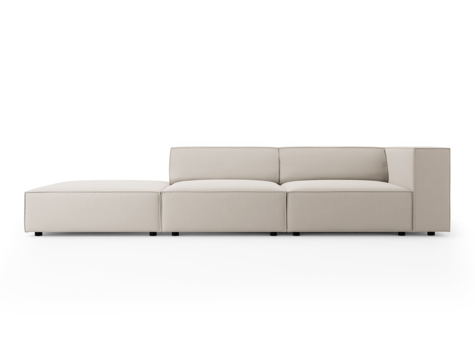 Cosmopolitan Design linker bank Arendal 4-zits, flueel, ecru - 102x262