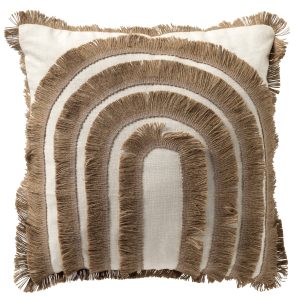 MARINA – sierkussen 45×45 cm – jute afwerking – Natural – bruin MARINA – sierkussen 45×45 cm – jute afwerking – Natural – bruin