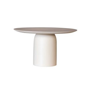 DÉJA Living Eettafel Dalarö – Rond Beige Eco Composiet – 130cm DÉJA Living Eettafel Dalarö – Rond Beige Eco Composiet – 130cm