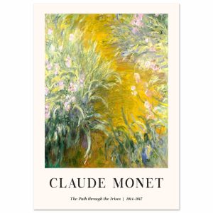 Artfulprints Poster Claude Monet – The path through the irisis – A4 21 Artfulprints Poster Claude Monet – The path through the irisis – A4 21