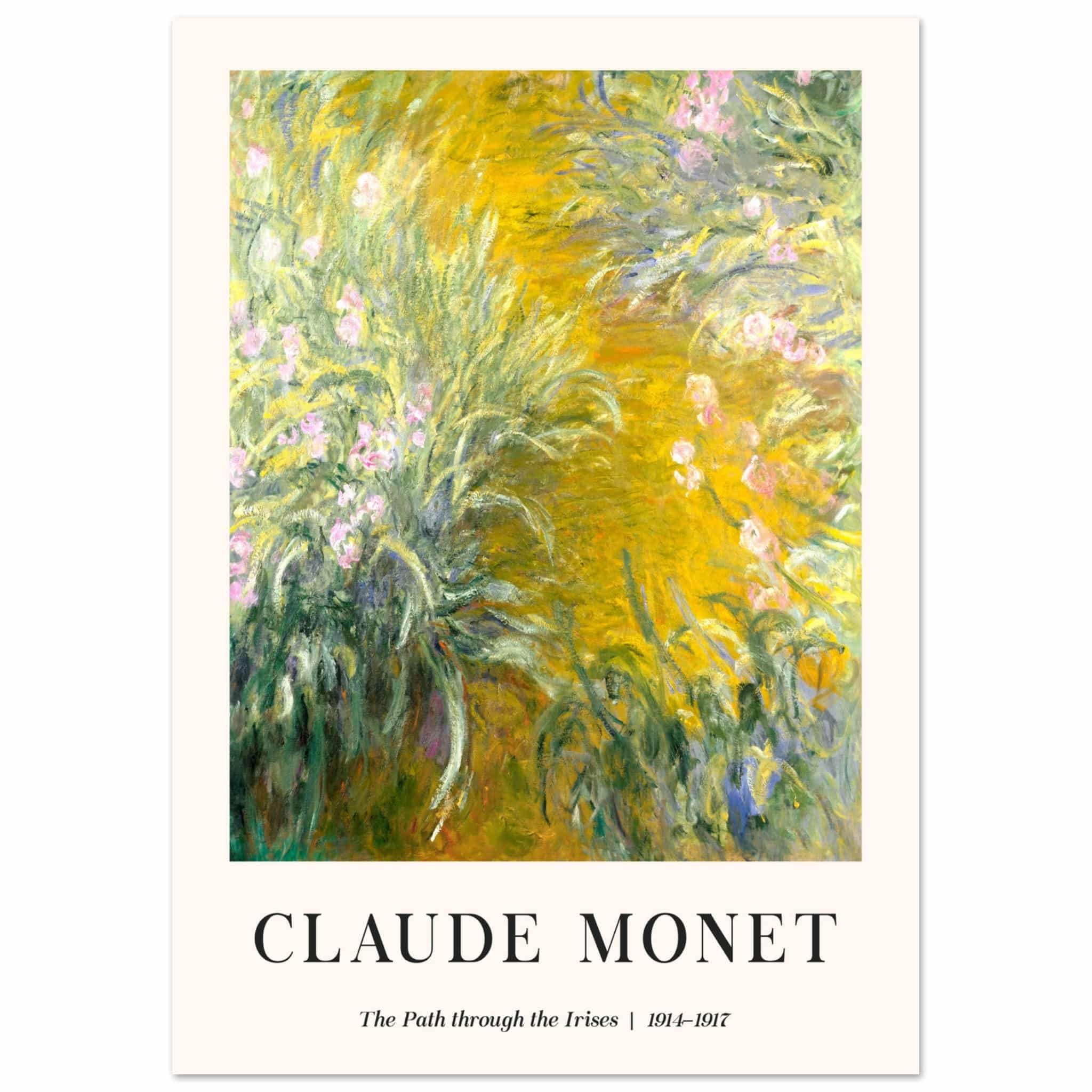 Artfulprints Poster Claude Monet - The path through the irisis - A4 21