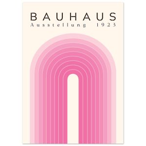 Artfulprints Poster Bauhaus – Pink rainbow – 50×70 cm – Roze Artfulprints Poster Bauhaus – Pink rainbow – 50×70 cm – Roze
