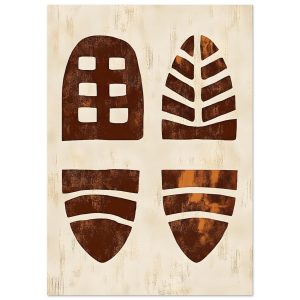 Artfulprints Poster Boho – Primitive forms – A4 21×29.7 cm – Terracott Artfulprints Poster Boho – Primitive forms – A4 21×29.7 cm – Terracott