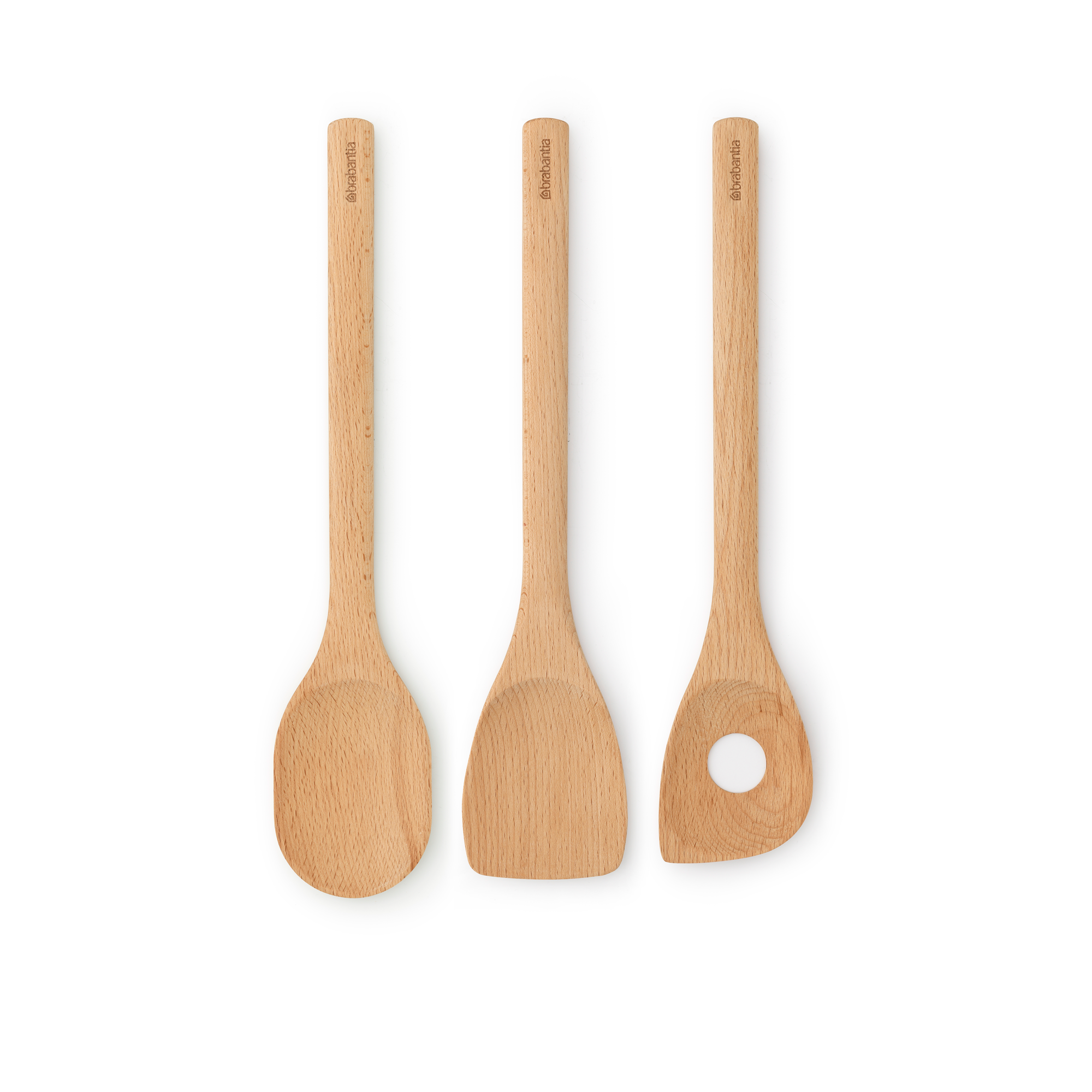 Brabantia Profile Houten keukengerei, set van 3 (lepel, bakspaan, poll