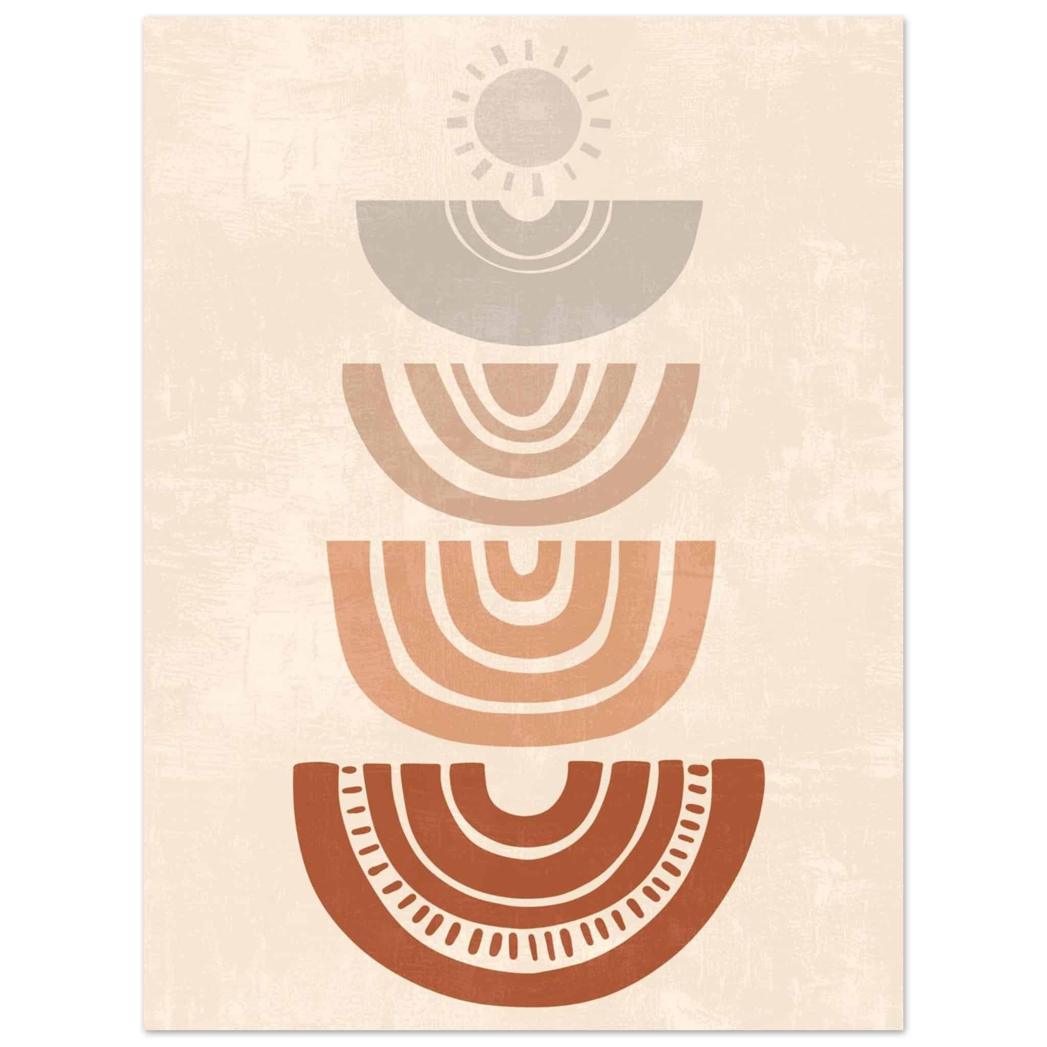 Artfulprints Poster Boho – Rising rhythm - 30x40 cm - Meerkleurig