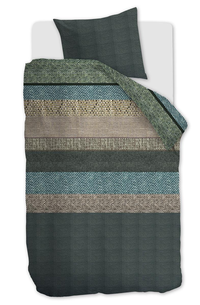 Beddinghouse Enzo dekbedovertrek - Eenpersoons - 140x200/220 cm - Groe