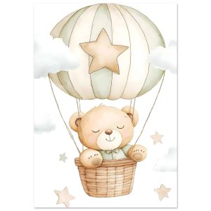 Artfulprints Poster Beer in de wolken – 70×100 cm – beige Artfulprints Poster Beer in de wolken – 70×100 cm – beige