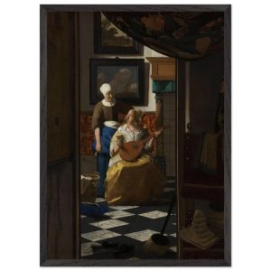 Artfulprints Poster met Lijst Johannes Vermeer – De liefdesbrief – 50x Artfulprints Poster met Lijst Johannes Vermeer – De liefdesbrief – 50x