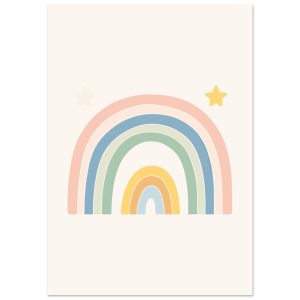 Artfulprints Poster Pastel rainbow II – A4 21×29.7 cm – Meerkleurig Artfulprints Poster Pastel rainbow II – A4 21×29.7 cm – Meerkleurig