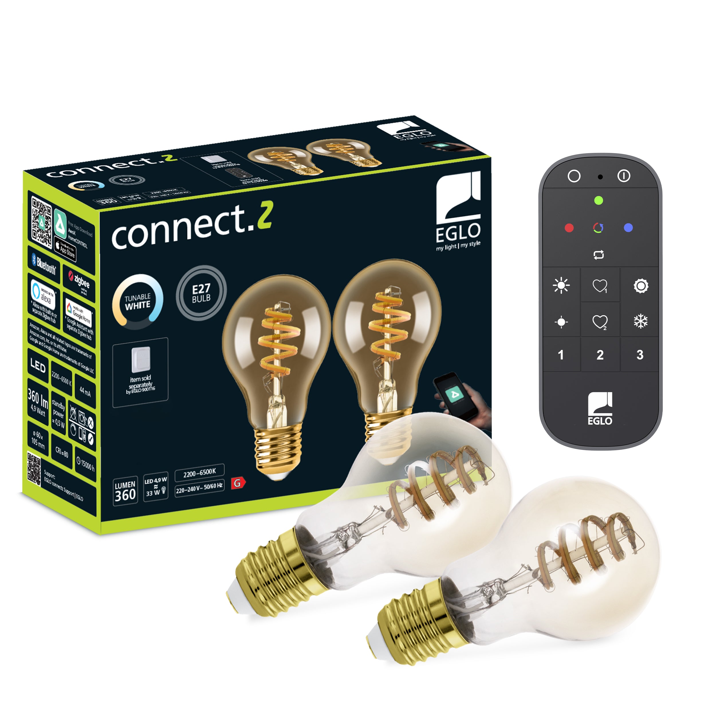 EGLO connect.z smart starterspakket connect.z Starter - 2x e27 spiral