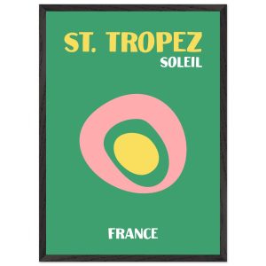 Artfulprints Poster met Lijst Frankrijk – St. Tropez – 50×70 cm – Groe