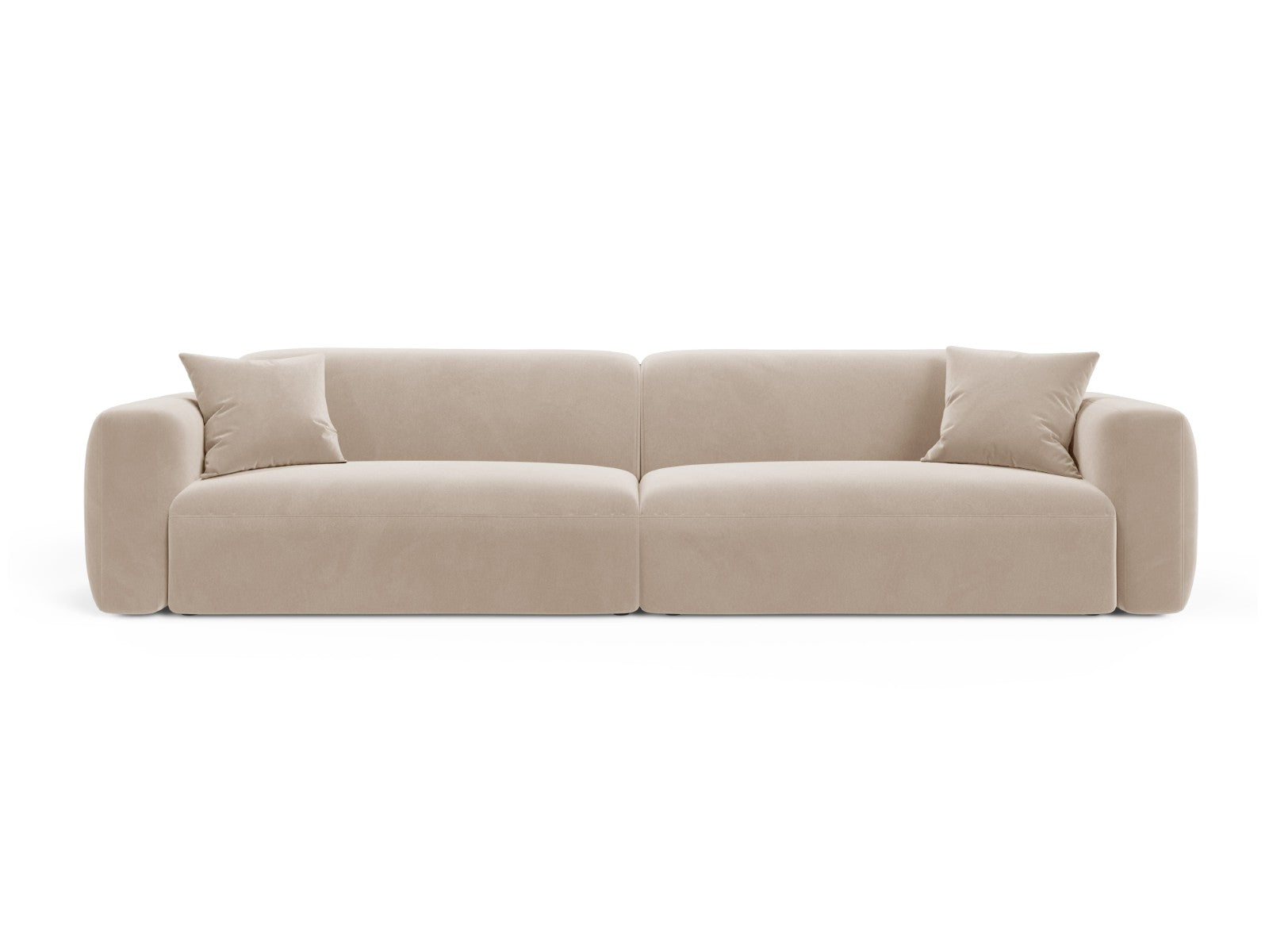 Cosmopolitan Design Modulaire bank Strino 4-zits, flueel beige - 98x24