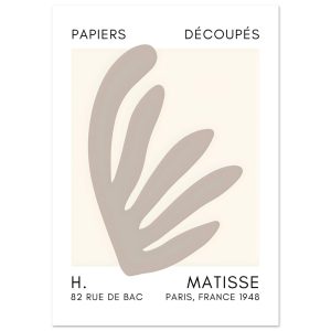 Artfulprints Poster Matisse – Aquatic impression grey – A4 21×29.7 cm Artfulprints Poster Matisse – Aquatic impression grey – A4 21×29.7 cm