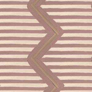 Catchii Behang Ikat Oez Zigzag Old Pink Catchii Behang Ikat Oez Zigzag Old Pink