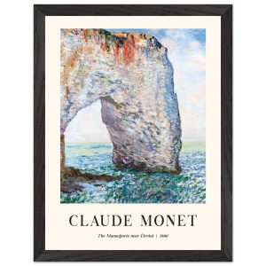 Artfulprints Poster met Lijst Claude Monet – The Manneport near Étreta