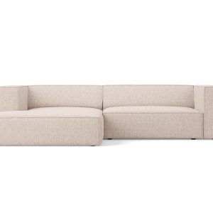 Cosmopolitan Design linker hoekbank Arendal 3-zits, chenille, beige – Cosmopolitan Design linker hoekbank Arendal 3-zits, chenille, beige –