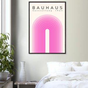 Artfulprints Poster Bauhaus – Pink rainbow – 70×100 cm – Roze Artfulprints Poster Bauhaus – Pink rainbow – 70×100 cm – Roze