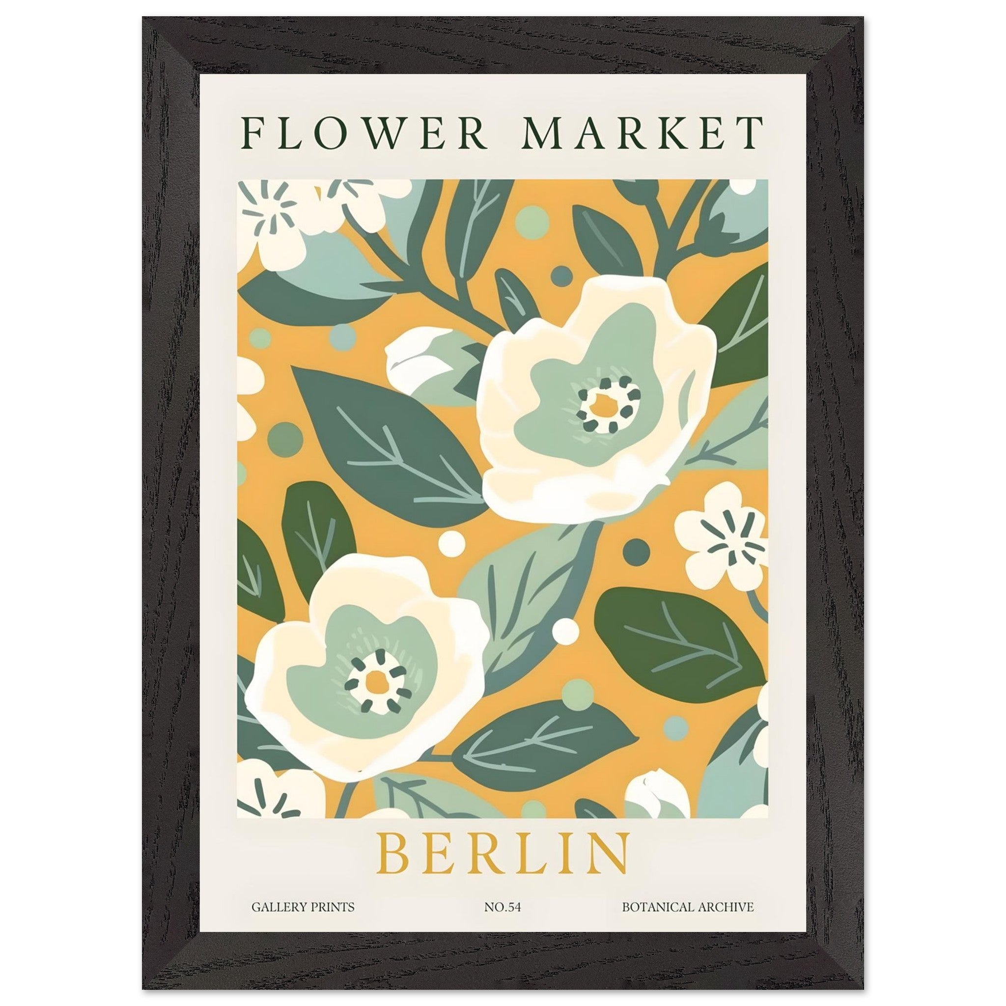 Artfulprints Poster met Lijst Flower market - Berlin I - A4 21x29.7 cm