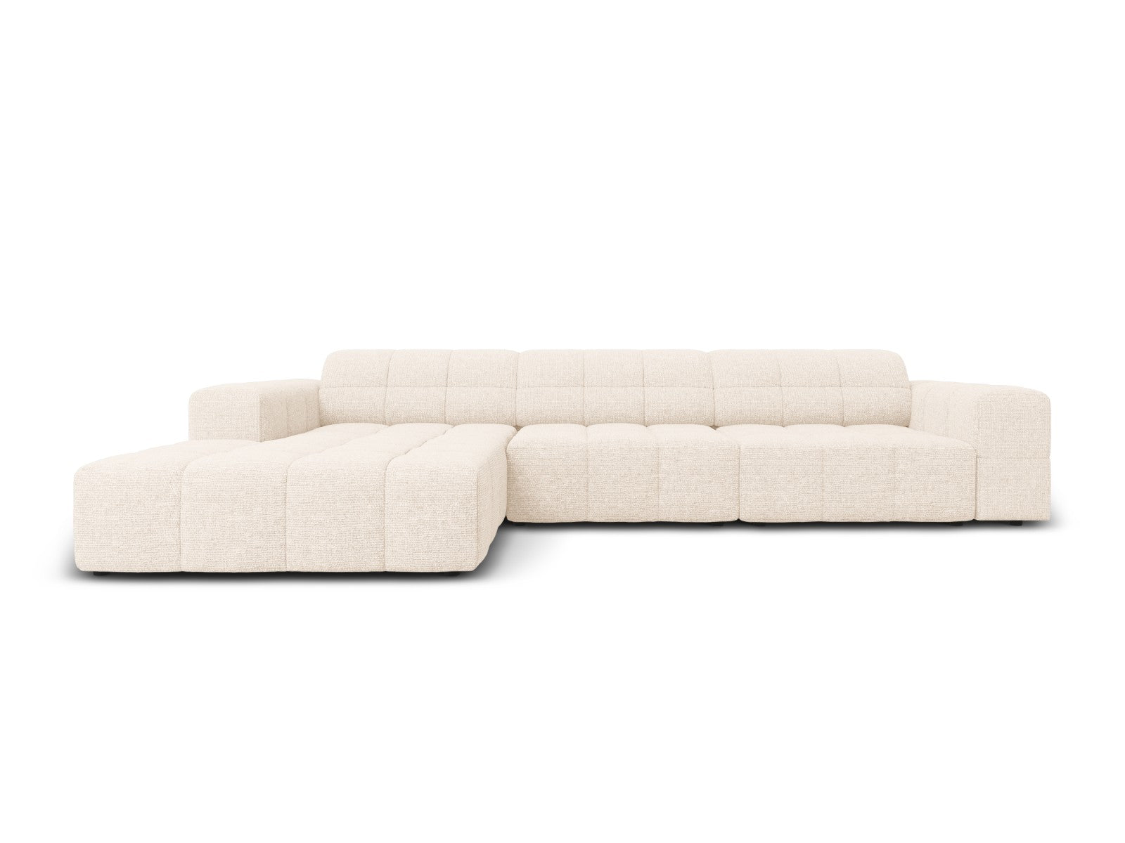 Cosmopolitan Design linker hoekbank Chicago 4-zits, chenille lichtbeig