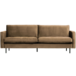 WOOOD classic 2,5-zits bank Rodeo – Velvet – Taupe – 83x230x88 WOOOD classic 2,5-zits bank Rodeo – Velvet – Taupe – 83x230x88