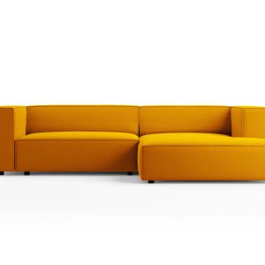 Cosmopolitan Design rechter hoekbank Arendal 3-zits, flueel, geel – 16 Cosmopolitan Design rechter hoekbank Arendal 3-zits, flueel, geel – 16