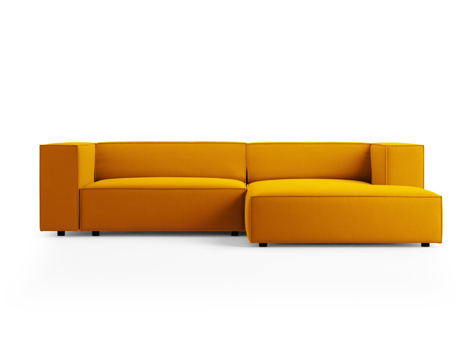 Cosmopolitan Design rechter hoekbank Arendal 3-zits, flueel, geel - 16