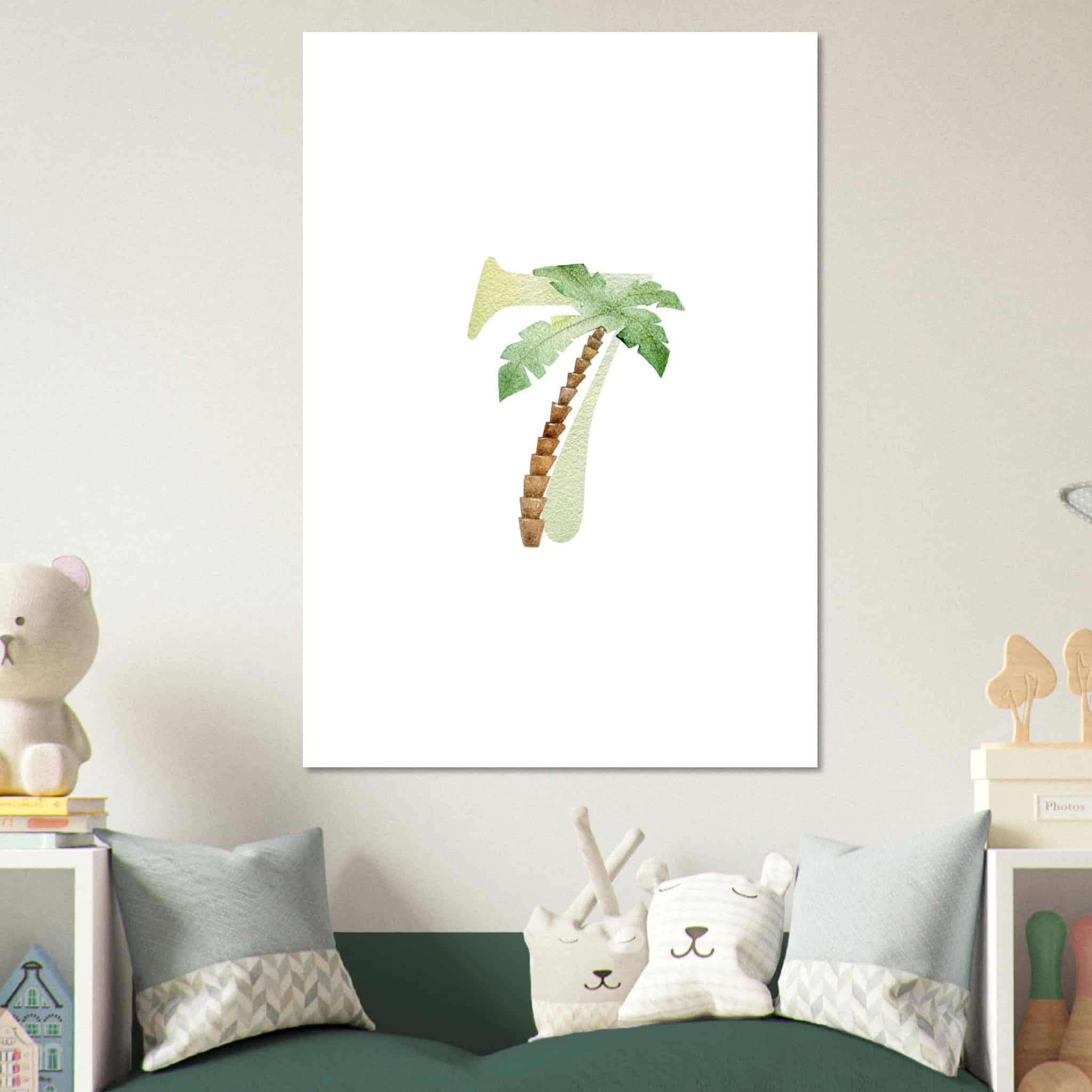 Artfulprints Poster Cijfer 7 kinderkamer - 70x100 cm - Meerkleurig