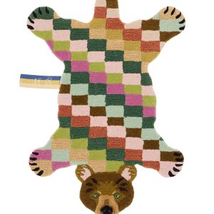 Doing Goods Archie Geruite Beer Vloerkleed Groot – Groot 145 x 97 x 2 Doing Goods Archie Geruite Beer Vloerkleed Groot – Groot 145 x 97 x 2