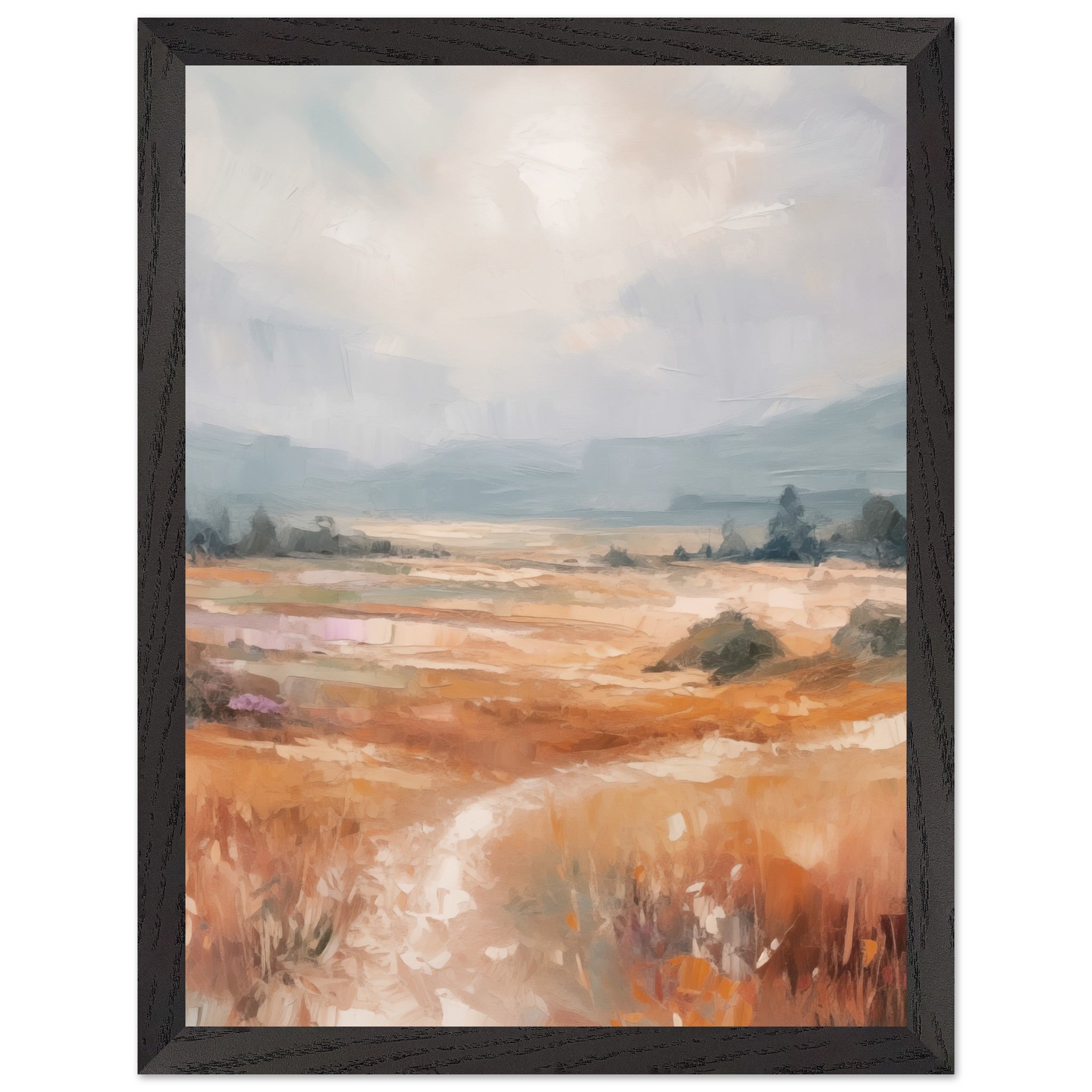 Artfulprints Poster met Lijst Abstract - Open field - 30x40 cm - Meerk