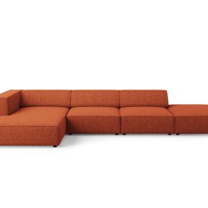 Cosmopolitan Design linker hoekbank Arendal 5-zits, chenille, terracot Cosmopolitan Design linker hoekbank Arendal 5-zits, chenille, terracot