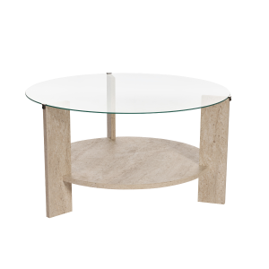 Calicosy – CLARA Salontafel met 2 bladen – Eiken – 75x75x40 cm Calicosy – CLARA Salontafel met 2 bladen – Eiken – 75x75x40 cm
