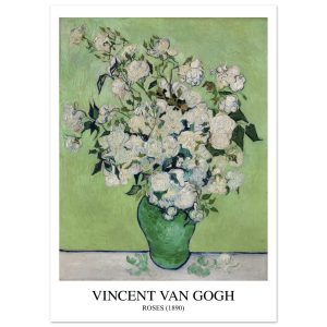 Artfulprints Poster Vincent van Gogh – Roses – 50×70 cm – Groen Artfulprints Poster Vincent van Gogh – Roses – 50×70 cm – Groen