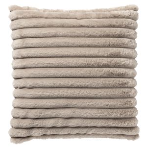 HAZEL – sierkussen 50×50 cm – effen gestreept imitatiebont – Pumice St HAZEL – sierkussen 50×50 cm – effen gestreept imitatiebont – Pumice St
