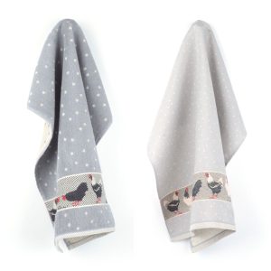 Luxe Keukendoek en Theedoek Kip Grijs – Bunzlau Castle – 100% biologis Luxe Keukendoek en Theedoek Kip Grijs – Bunzlau Castle – 100% biologis