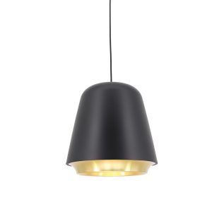 Artdelight hanglamp Santiago – 1 lichts – 35 x 175 cm – zwart – goud Artdelight hanglamp Santiago – 1 lichts – 35 x 175 cm – zwart – goud