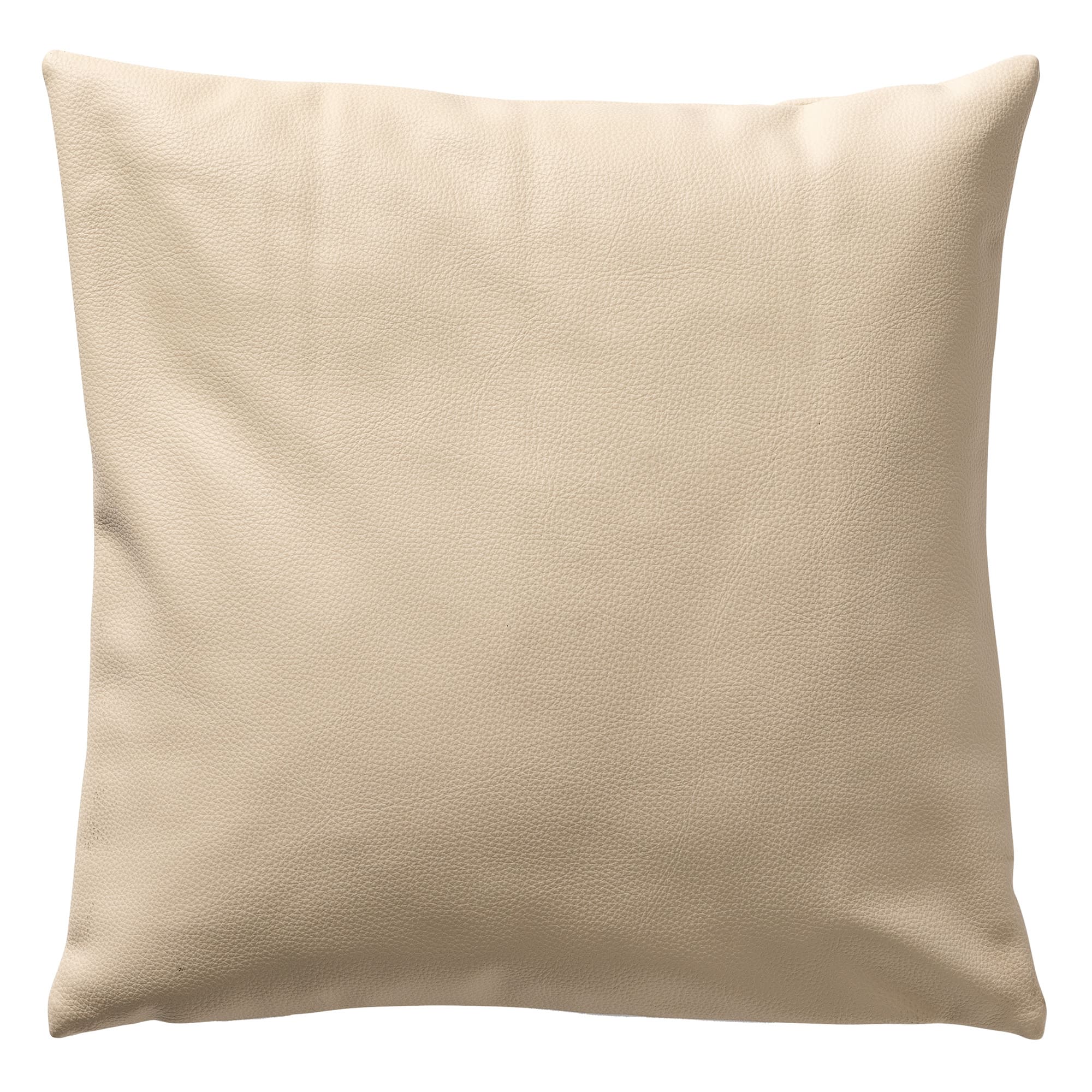 JARED - sierkussen 45x45 cm - stoere leerlook - effen kleur - White Sw