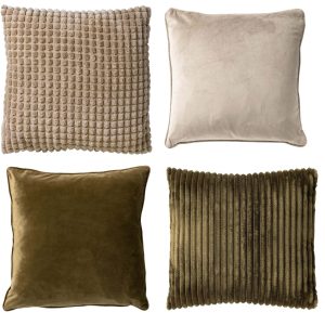 Dutch Decor – KUSSENSET – 4-delig Mixed Textures – 45×45 cm – inclusie Dutch Decor – KUSSENSET – 4-delig Mixed Textures – 45×45 cm – inclusie