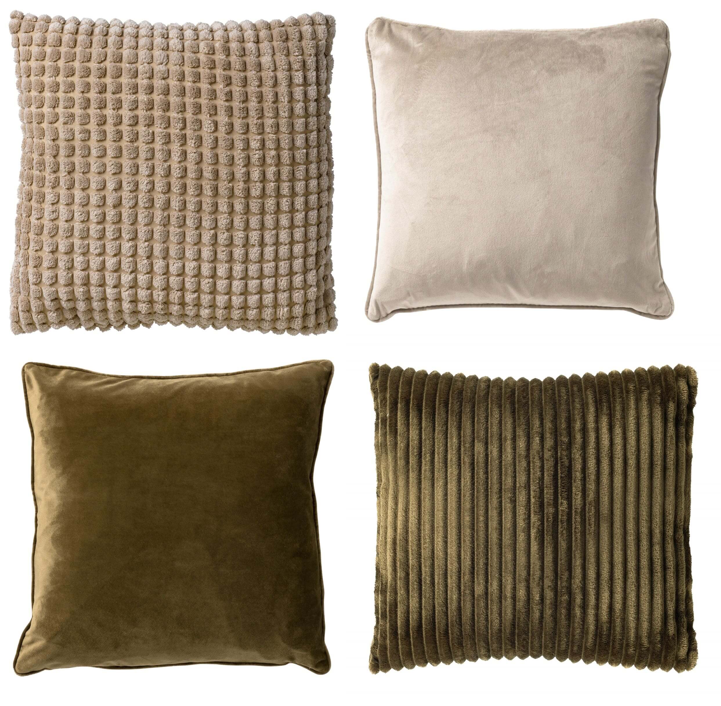 Dutch Decor - KUSSENSET - 4-delig Mixed Textures - 45x45 cm - inclusie