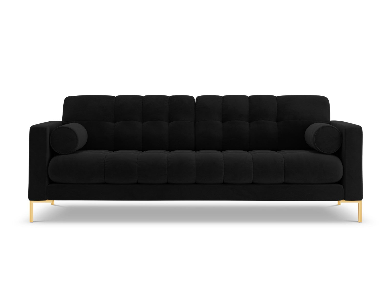 Cosmopolitan Design Bank Bali 3-zits, flueel, zwart - 96x177x75cm