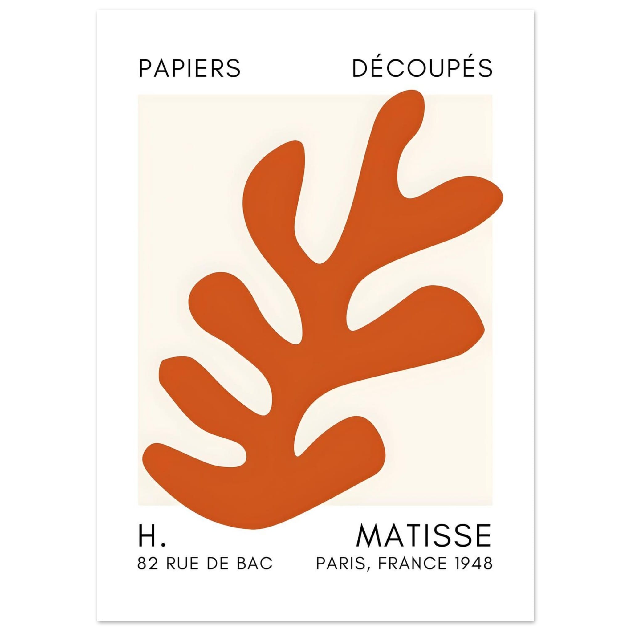 Artfulprints Poster Matisse – Ocean petals orange - 50x70 cm - Oranje