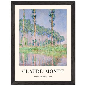 Artfulprints Poster met Lijst Claude Monet – Poplars, pink effect – 30