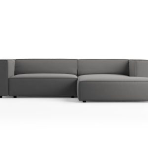 Cosmopolitan Design rechter hoekbank Arendal 3-zits, flueel, cement – Cosmopolitan Design rechter hoekbank Arendal 3-zits, flueel, cement –