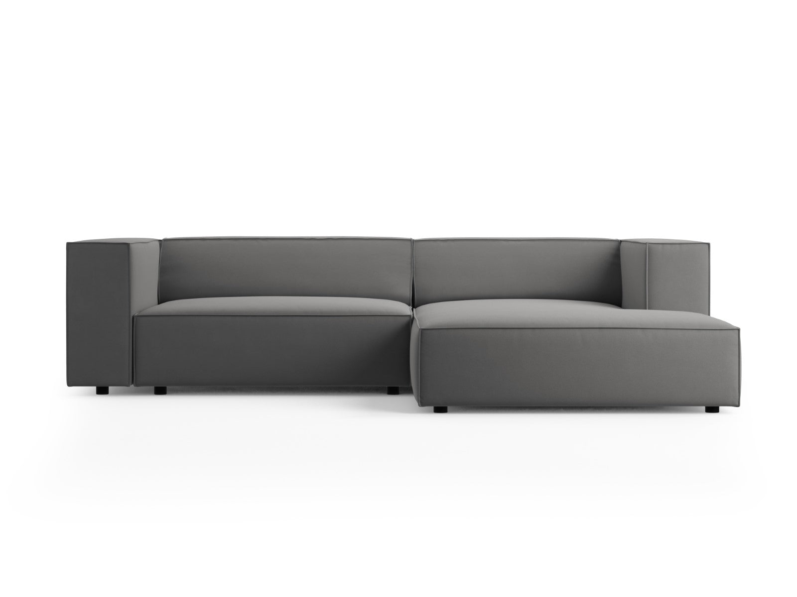 Cosmopolitan Design rechter hoekbank Arendal 3-zits, flueel, cement -